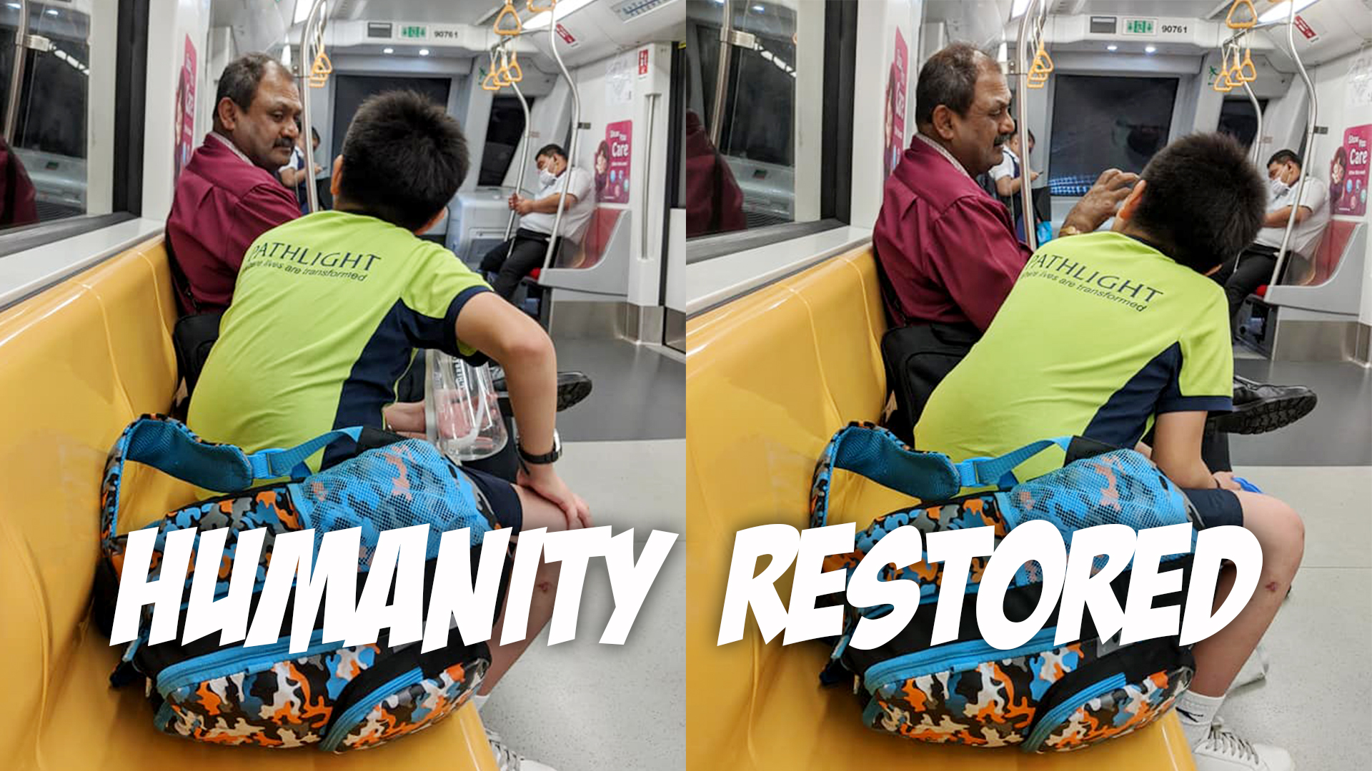 Touching MRT moment: Kelvin Ang witnesses an exchange between SMRT staff and Pathlight student. A reminder to treat everyone with patience and respect.