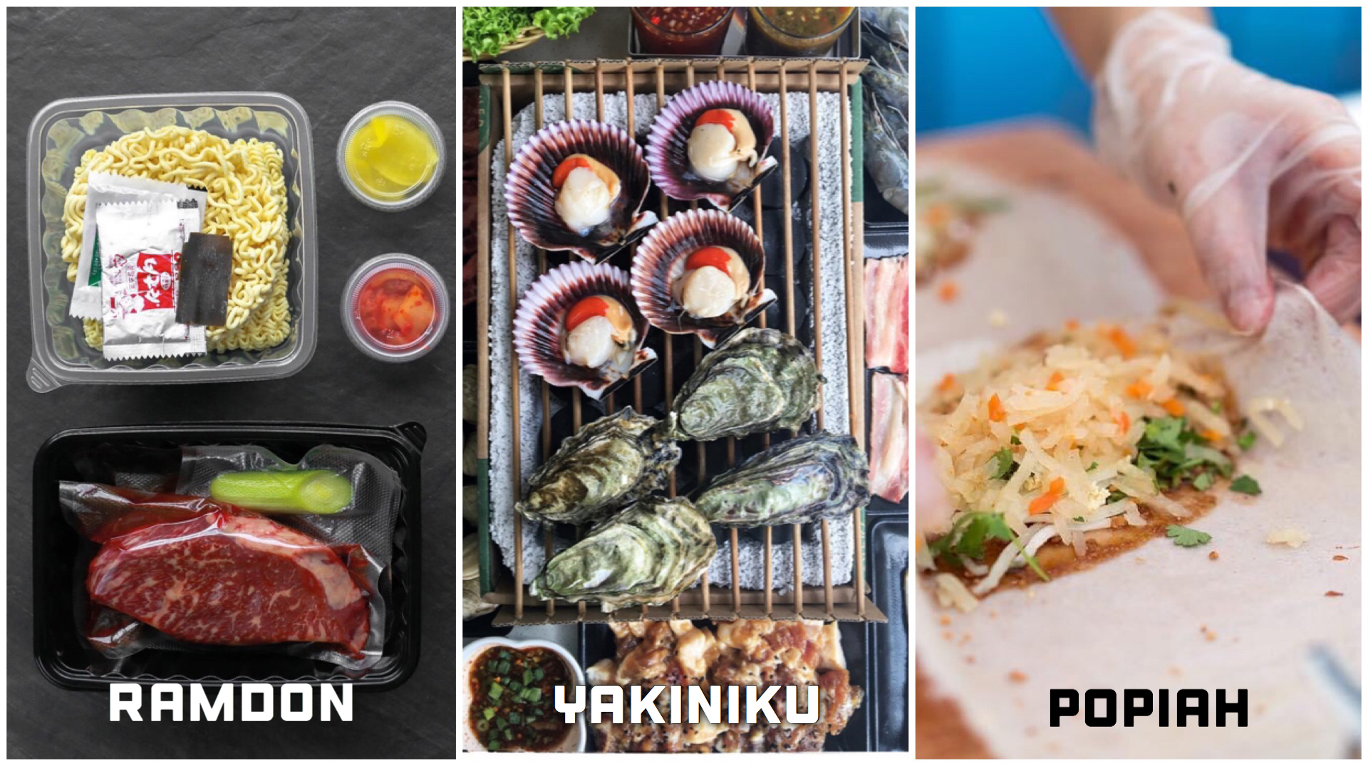 Discover DIY dine-in kits, from ramdon and yakiniku to popiah and bao, for a fun home feast.