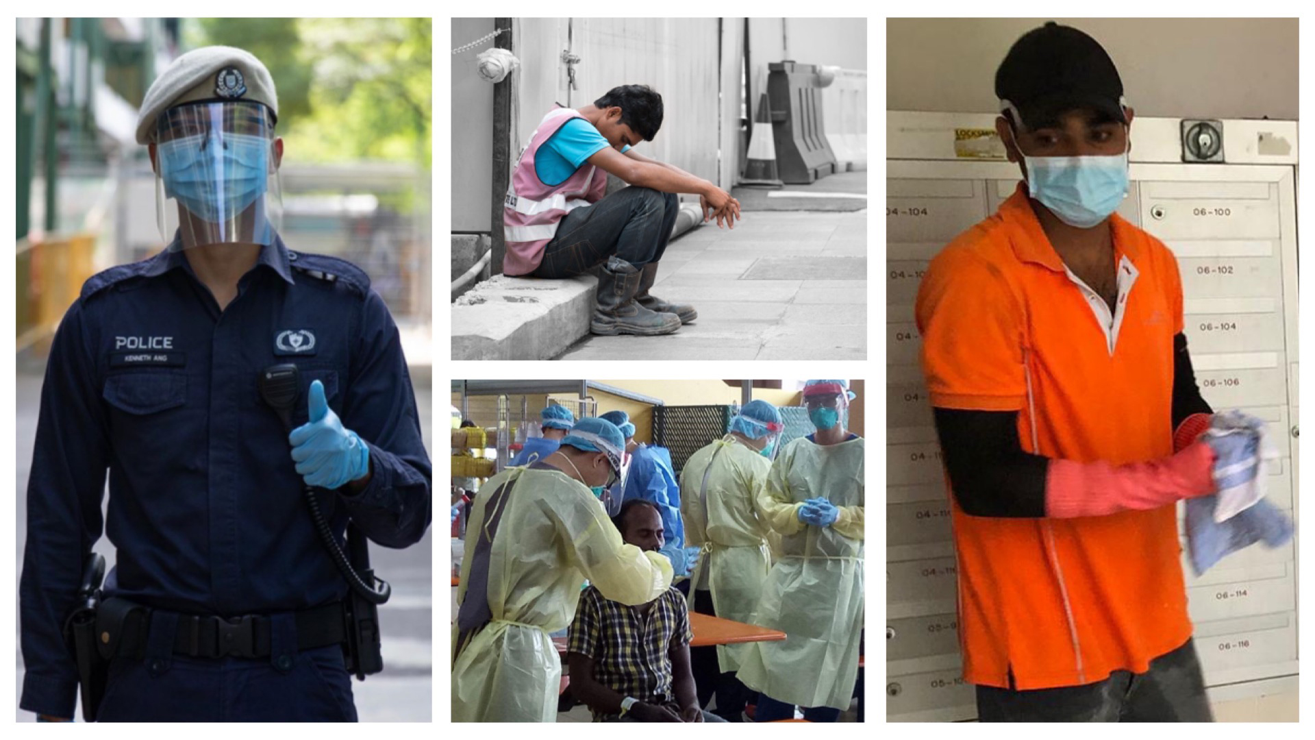 Pays tribute to and salutes all frontline, healthcare and migrant workers for keeping us safe and keeping Singapore going.