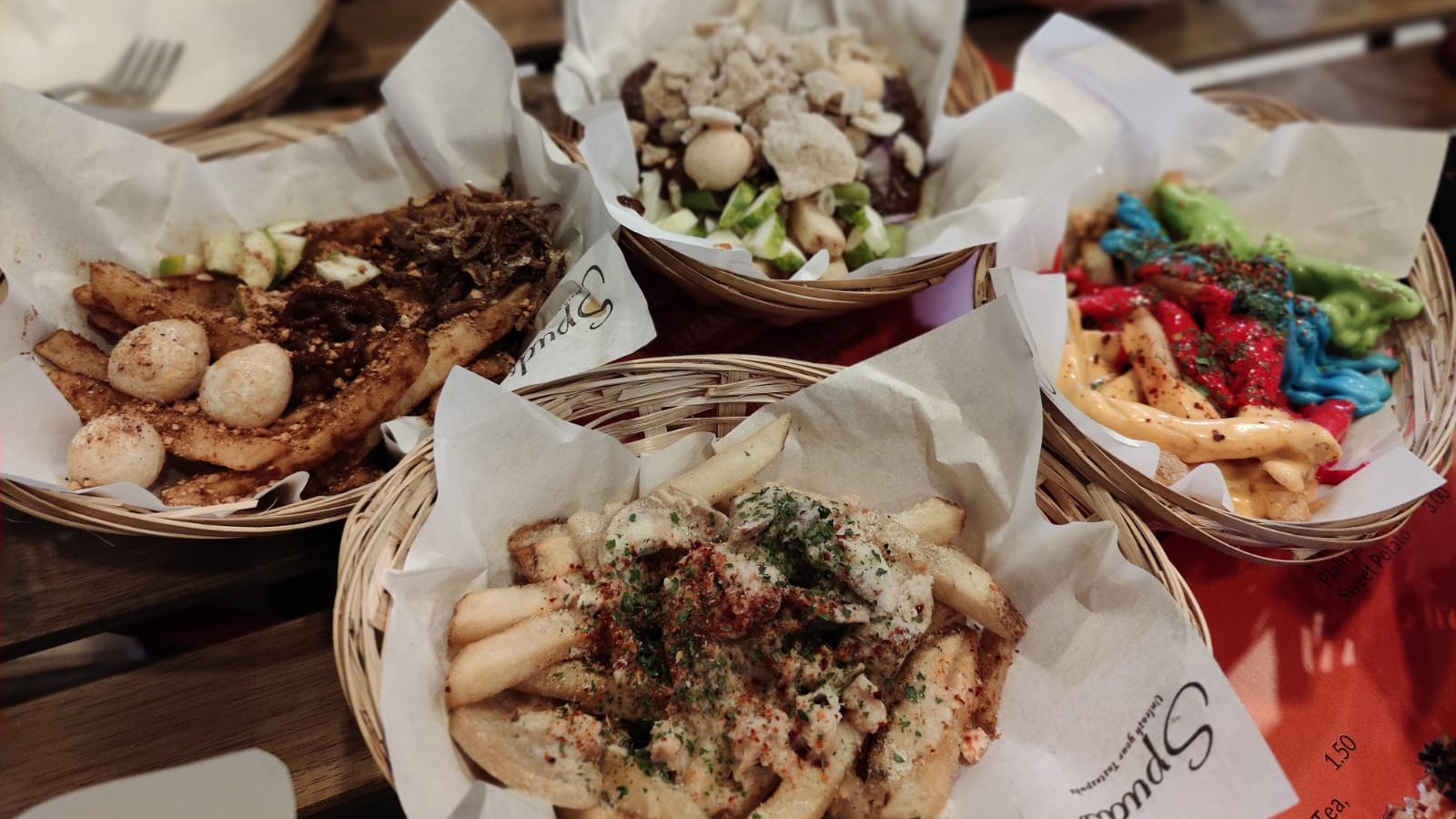 Something for everyone: different toppings makes for a varied meal at Spuds.