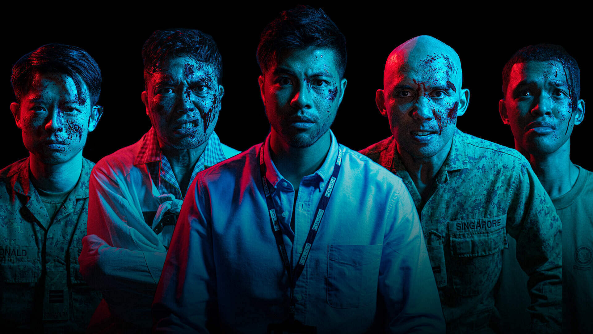 Cast of "Murder at Mandai Camp: The Case Reopens" - Ronald Goh, Bright Ong, Benjamin Kheng, Erwin Shah Ismail, Irsyad Dawood.