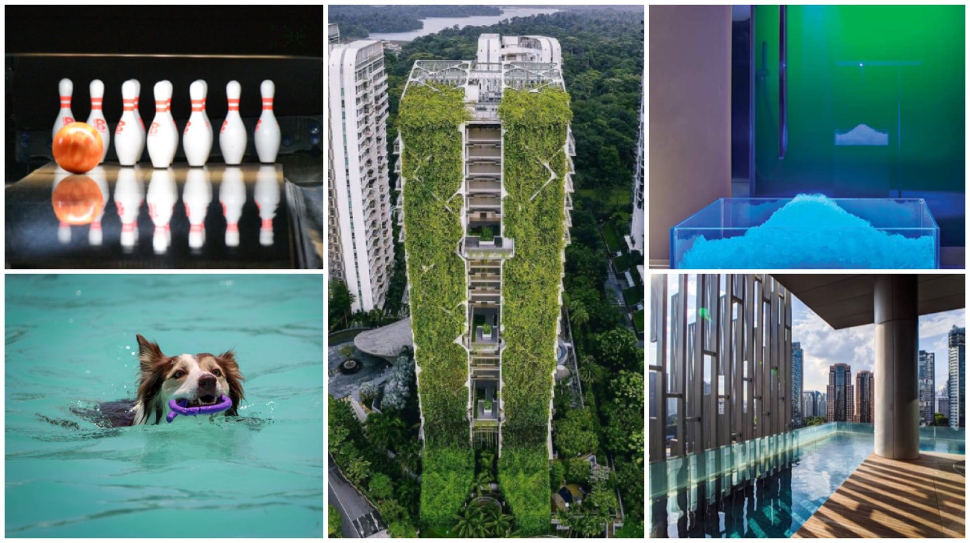 Singapore condos with unique amenities, from bowling alleys to private pools.