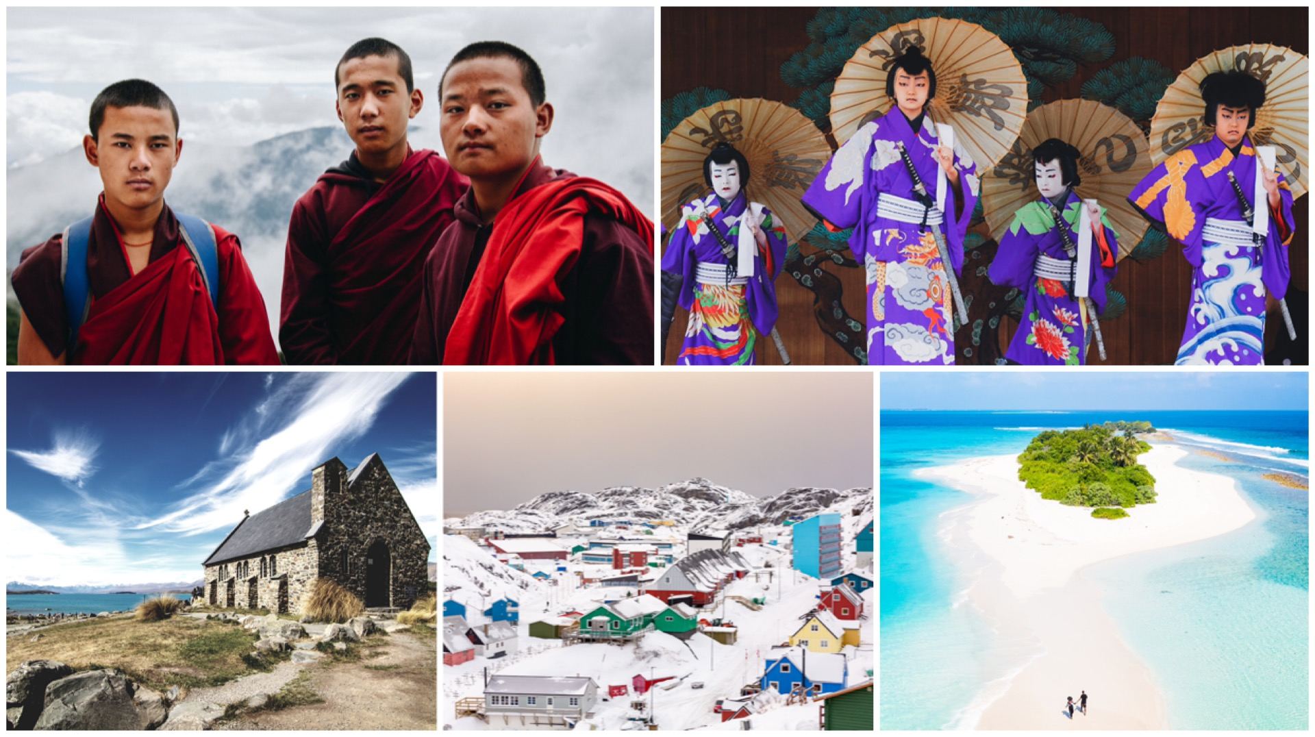 Globetrotting adventure to gorgeous travel destinations around the world, from Japan to Bhutan, Maldives and more, from the comfort of your home.