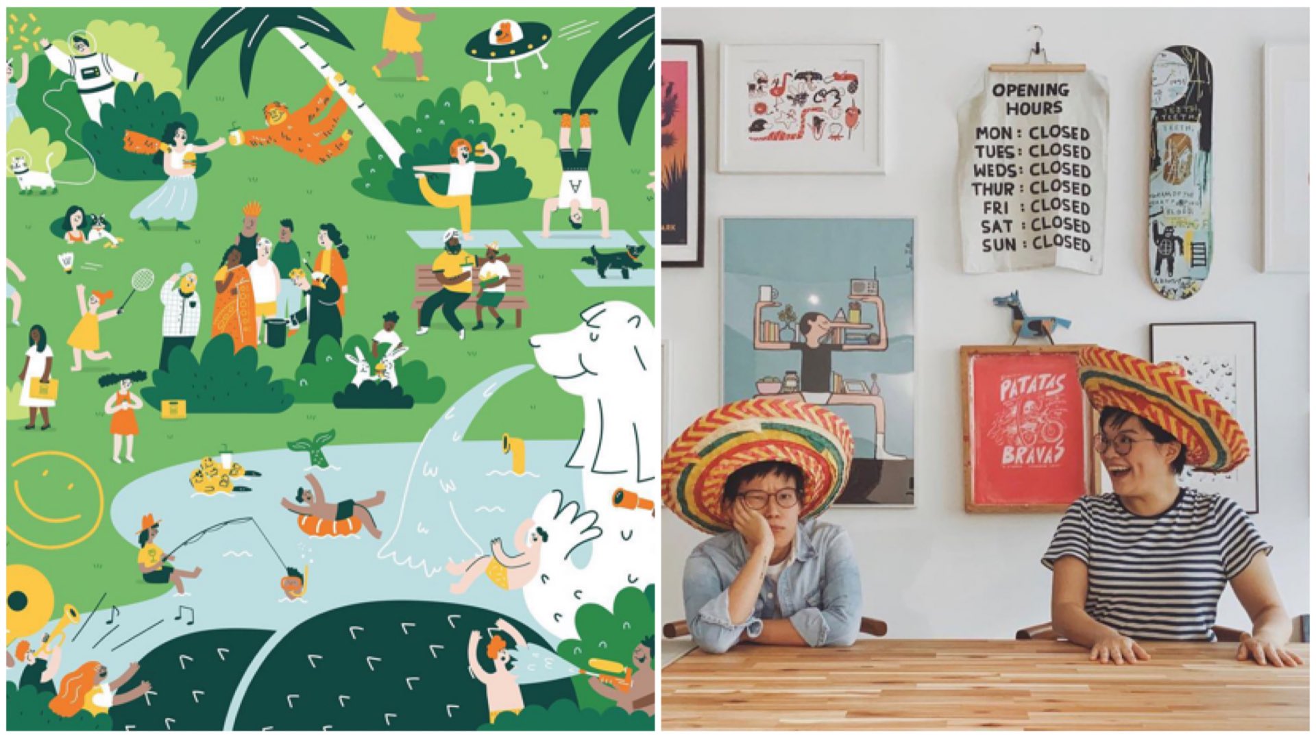 8EyedSpud (Jacqueline Goh and Natalie Kwee) have worked on characterful and whimsical collaborations with establishments like Shake Shack, Uniqlo and McDonald's.