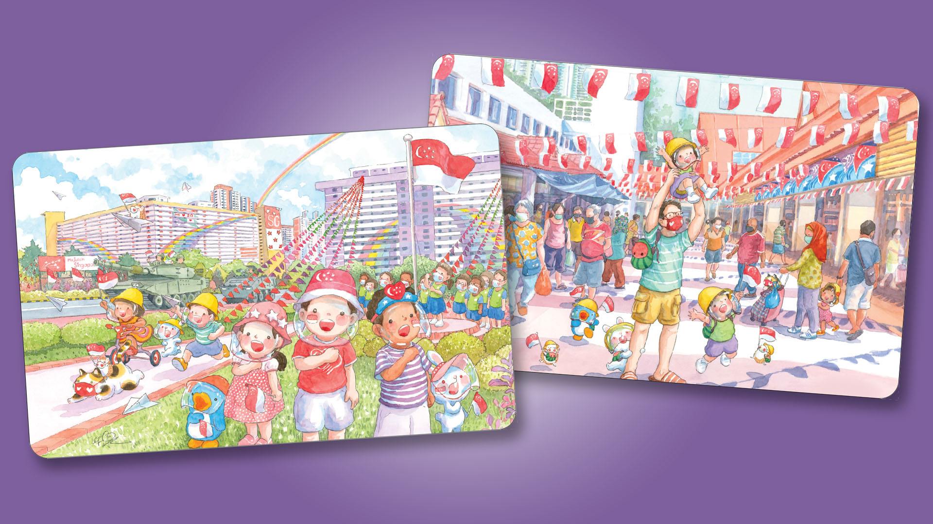 Celebrate Singapore’s National Day with limited-edition EZ-Link cards featuring unique designs by Ah Guo that capture local spirit and resilience.