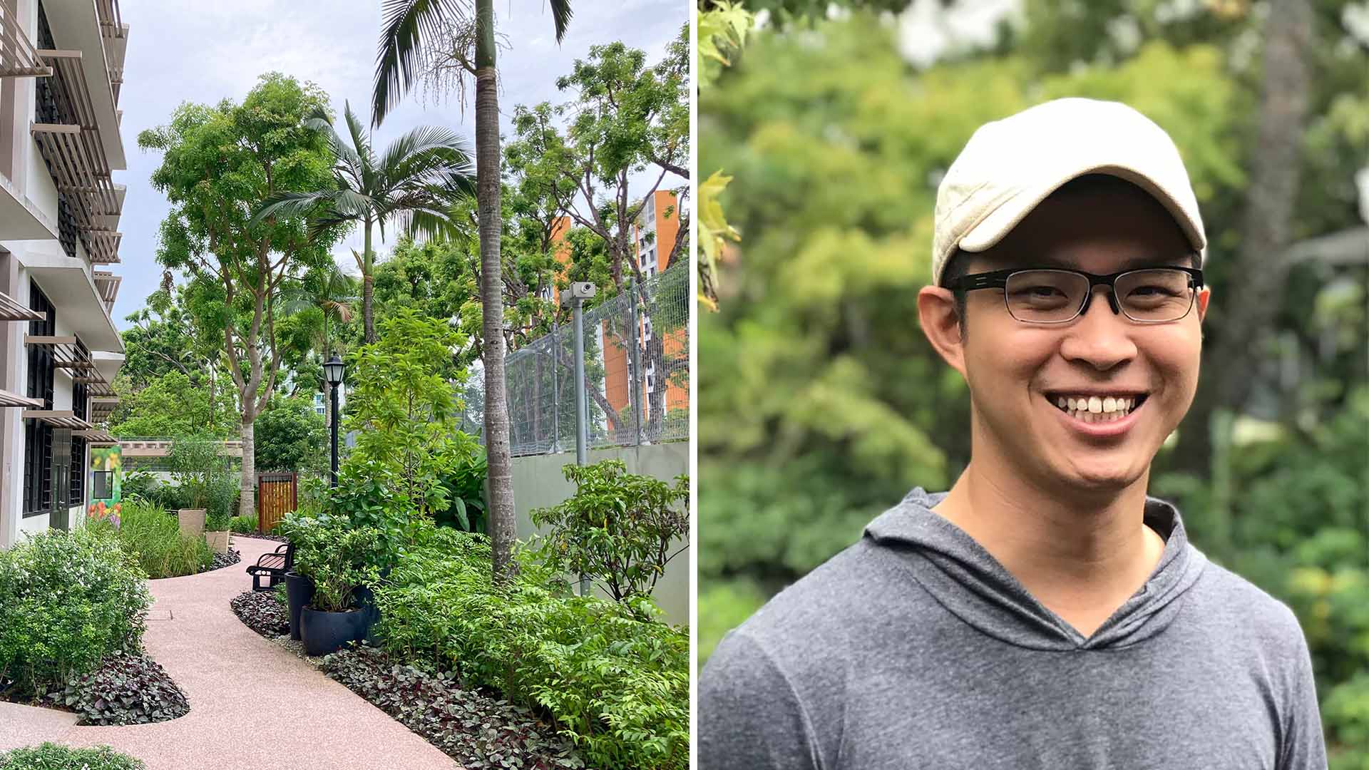 Therapeutic garden at a nursing home in Singapore.