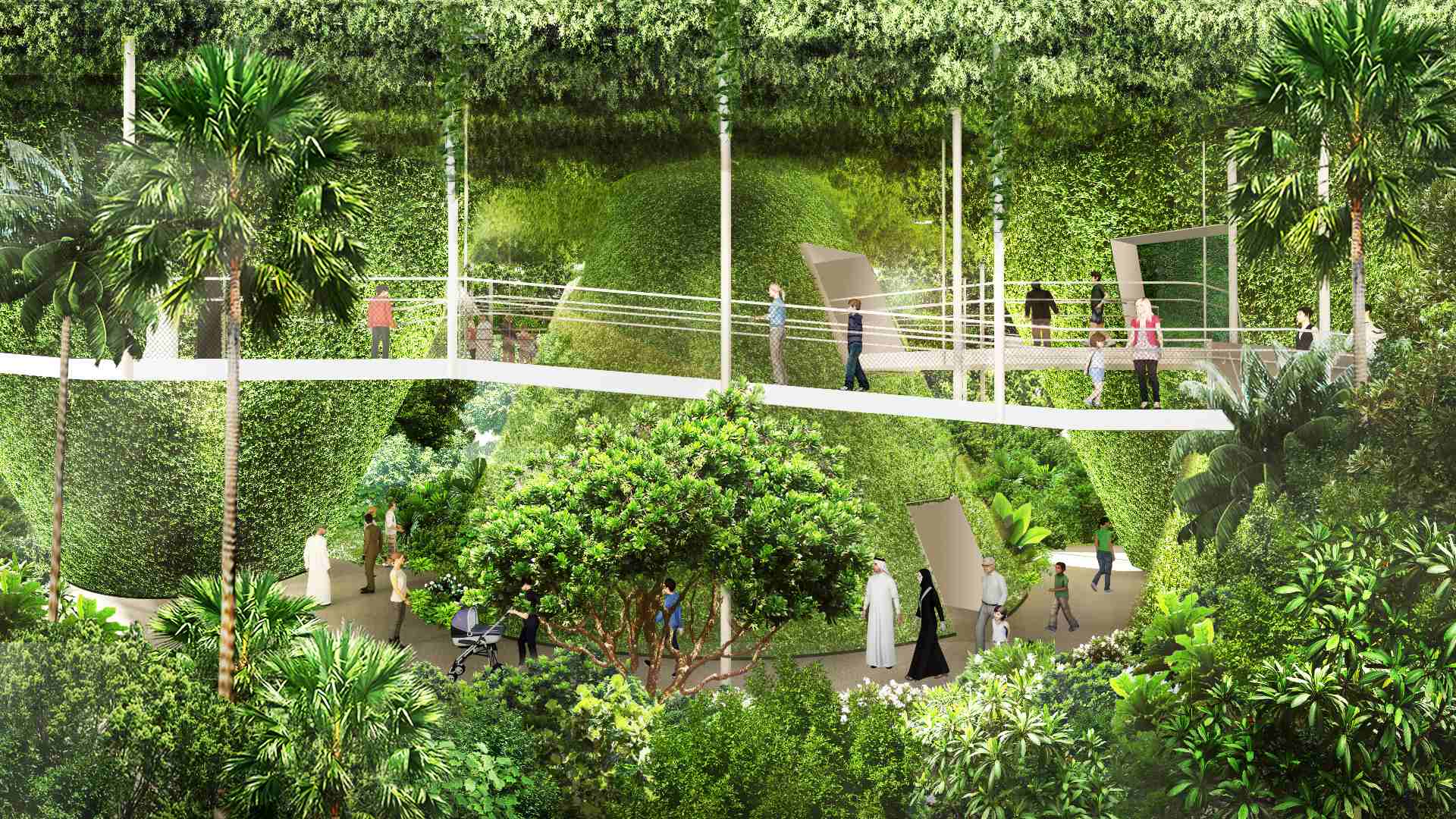 Canopy Walk at the Singapore Pavilion at Expo 2020.
