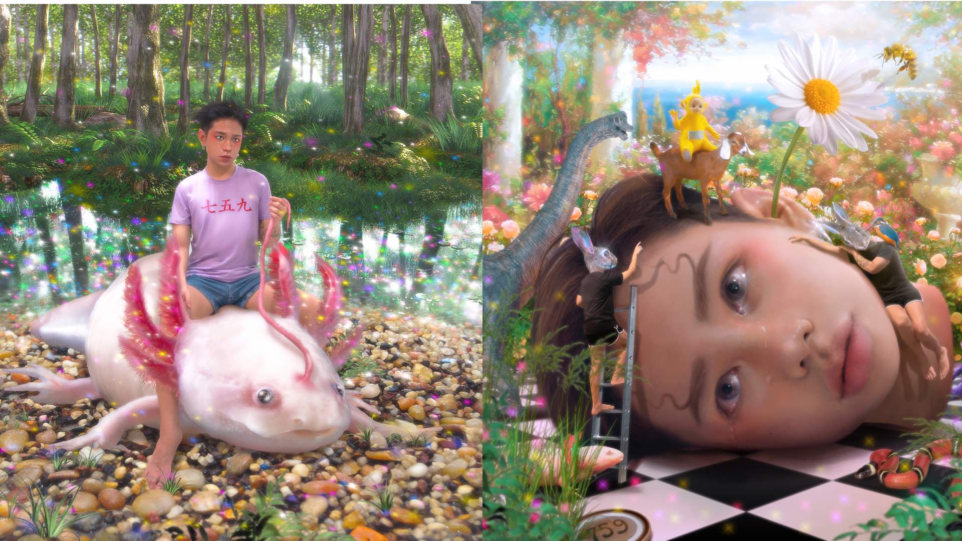 Howie Kim’s distinctive, almost trippy imagery feels like something out of a fantasy world.