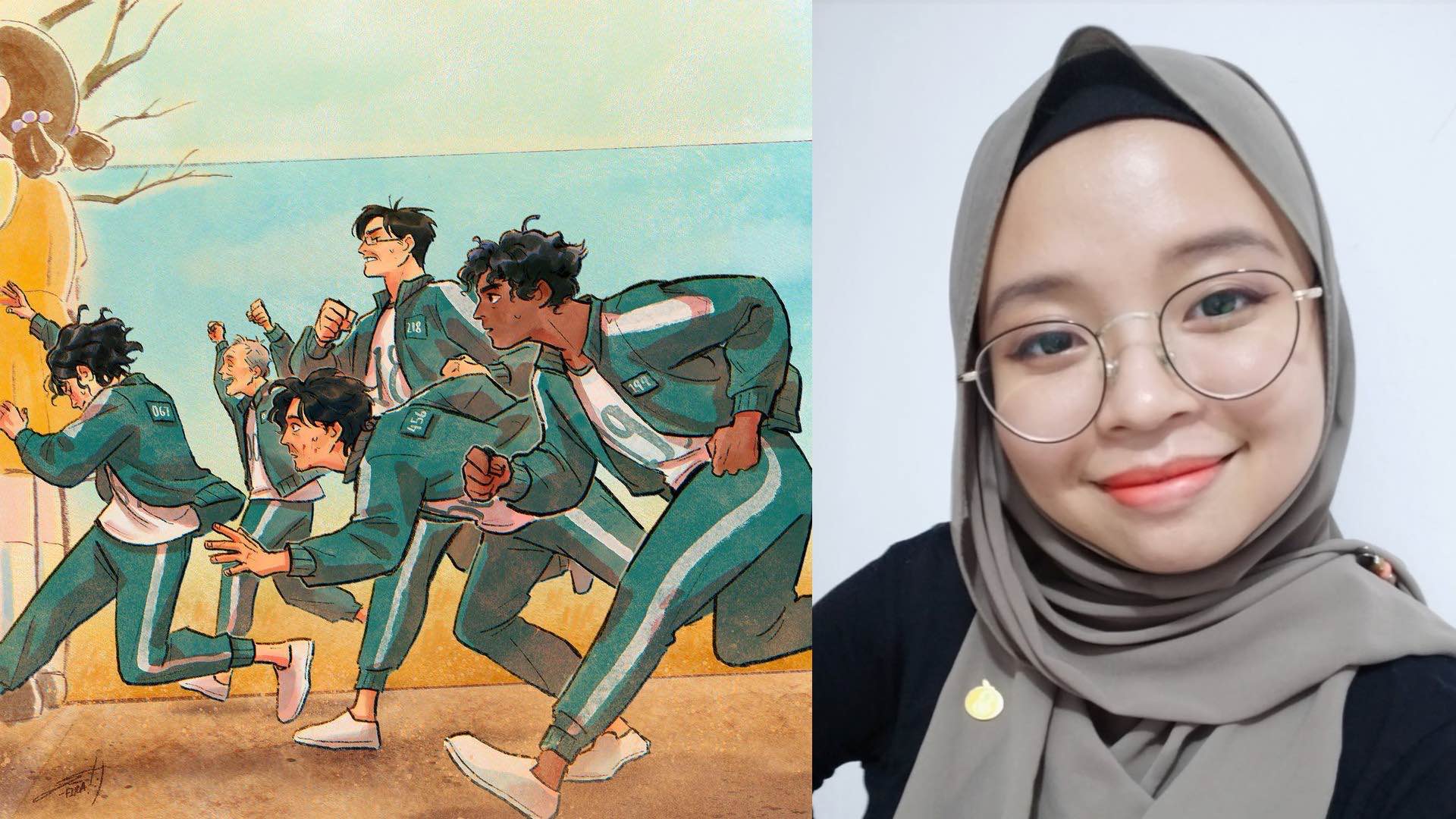 Like in "Squid Game" (illustrated here by Fira Razman), this artist's path to a career in animation has been a series of twists and turns.