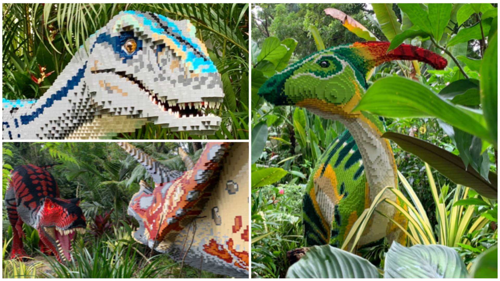 Get up close and personal with these Lego Dinosaurs at Singapore Zoo.