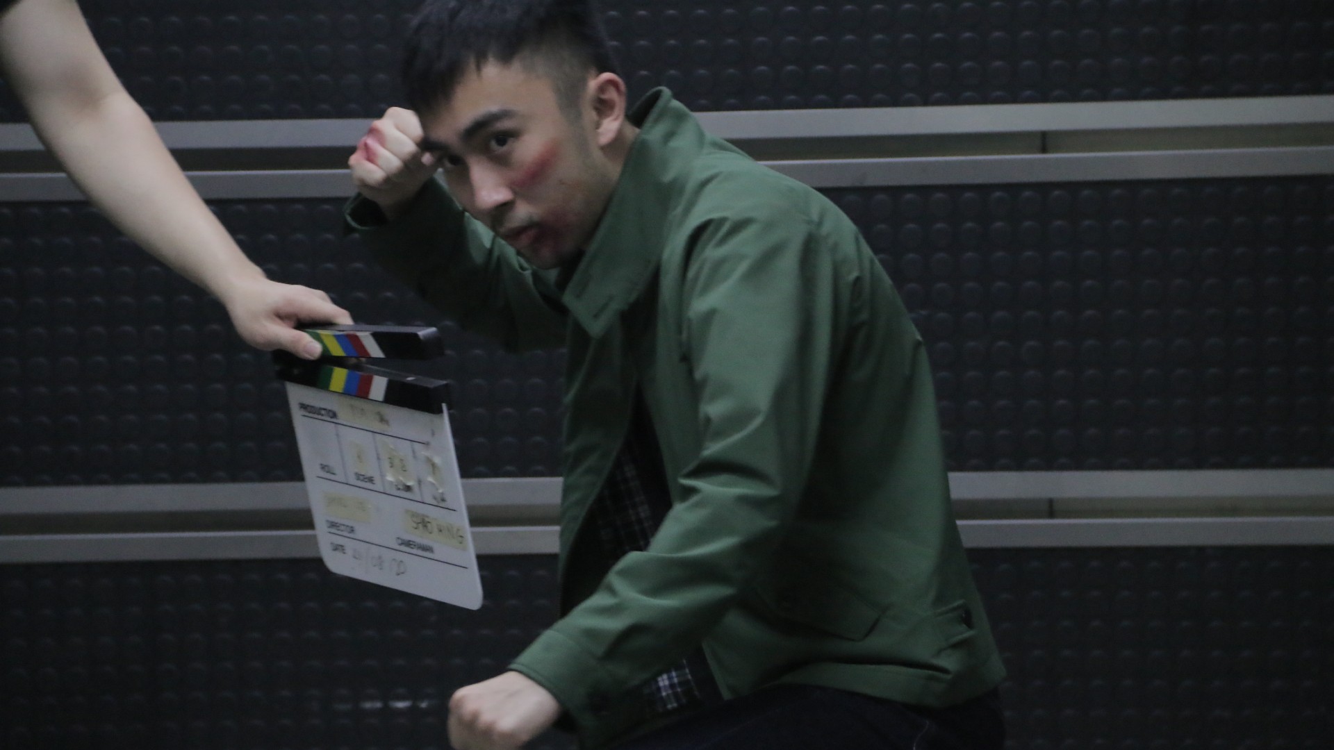 When the director calls "Action!" and you take it literally.