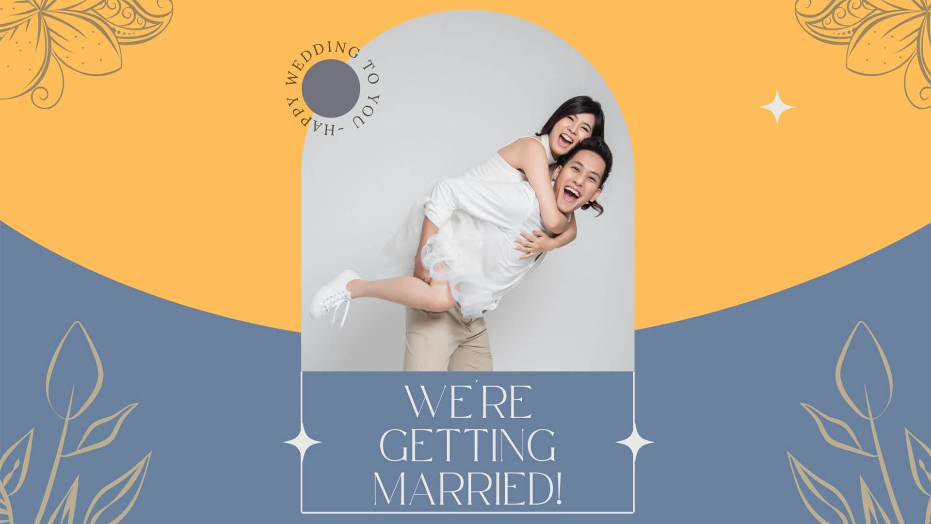 Thanks to self-photo studios and online graphic design platforms, creating a wedding e-invite is easier and more affordable than ever.