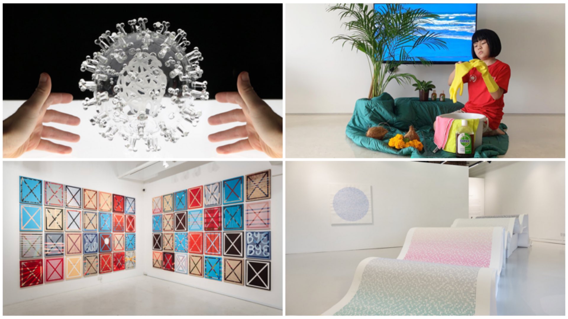 Some of the works at ArtScience Museum's new exhibit, "Hope From Chaos: Pandemic Reflections".