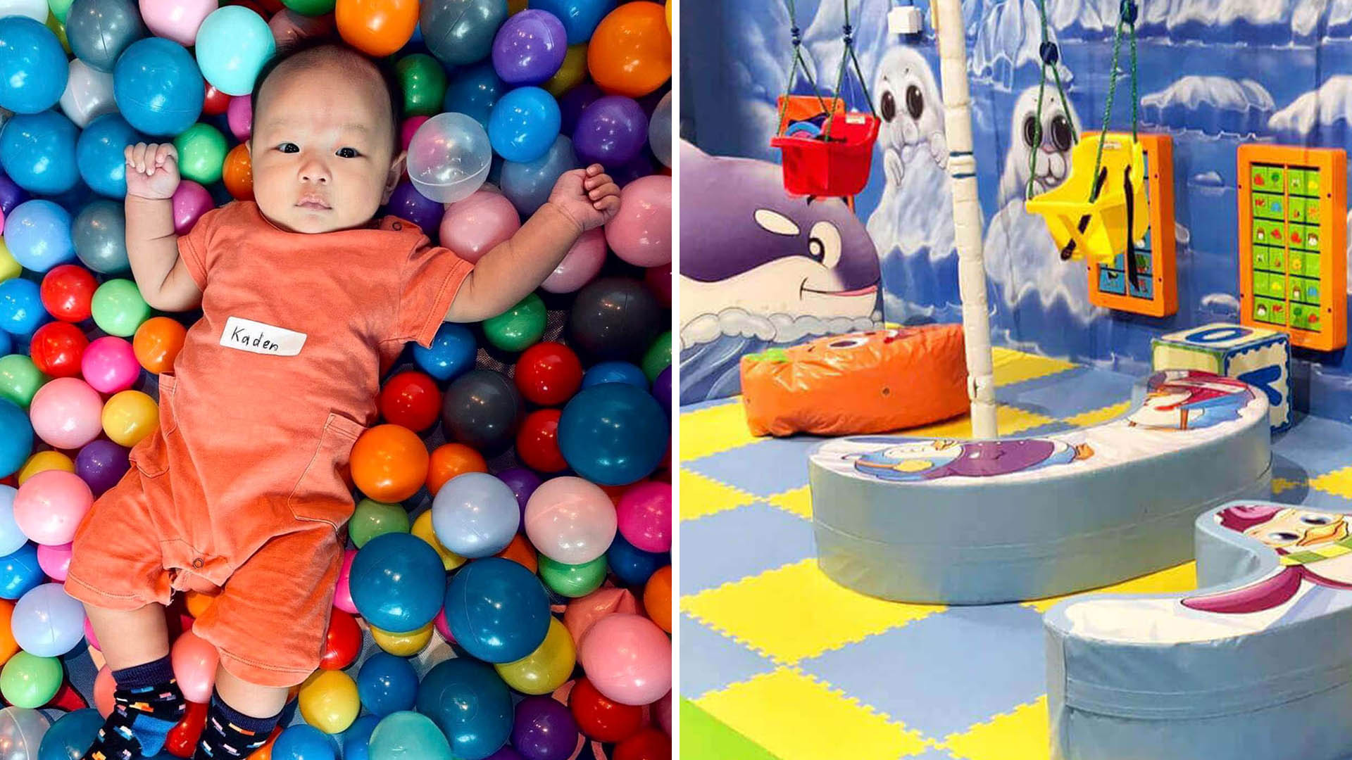 Indoor baby playroom in Singapore with soft play and sensory fun