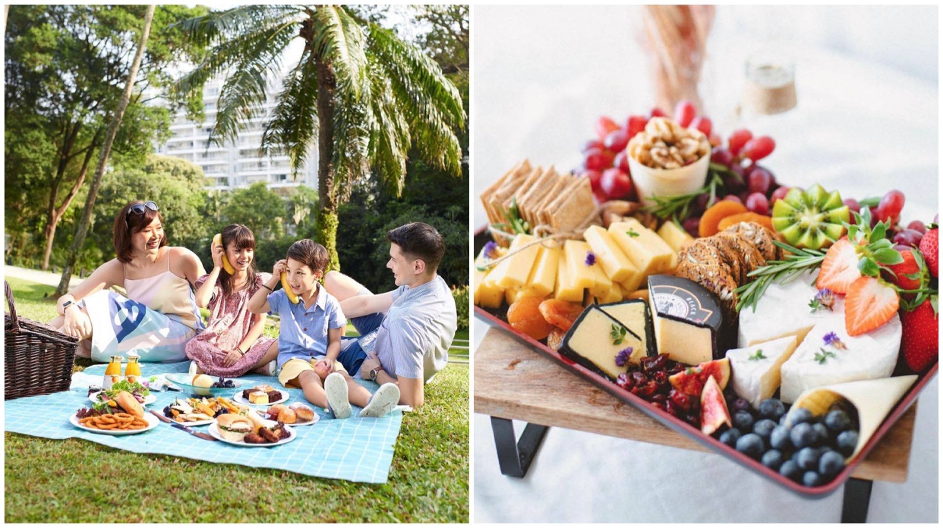 Shangri-La Singapore, which used to allow us to picnic on their garden grounds, now offers an in-room picnic package, while The Plattering Co offers gorgeous grazing trays and bento boxes.
