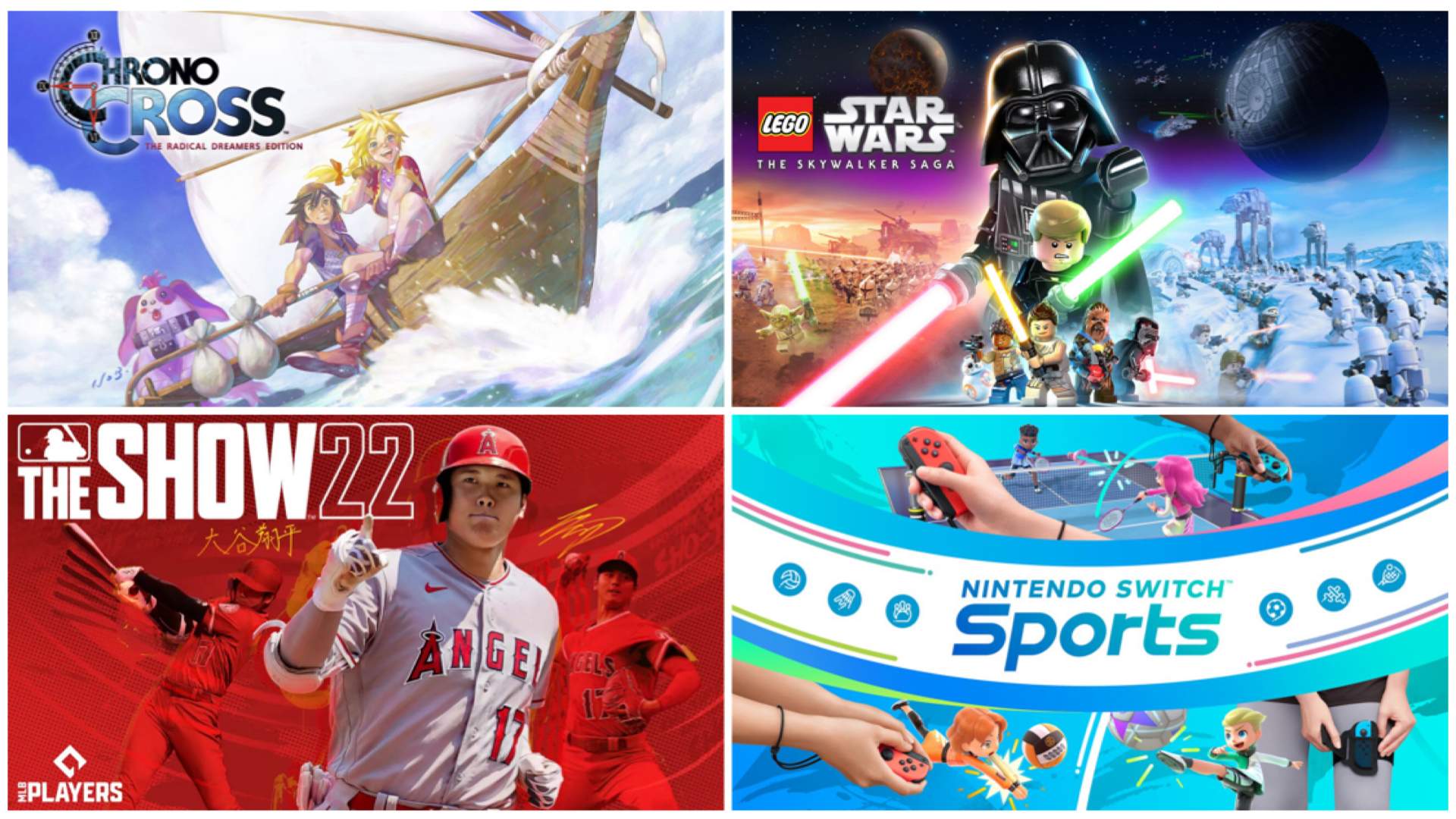 Get ready to replay the classic JRPG "Chrono Cross", invite your friends over for Nintendo Switch Sports, and embrace the Force in "Lego Star Wars: The Skywalker Saga".