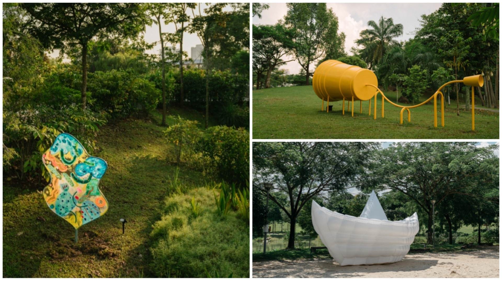 Bishan-AMK Park, Jurong Lake Gardens, and Punggol Waterway Park just got a little more vibrant with five public art installations inspired by the changes we’ve gone through since COVID-19 hit our shores.