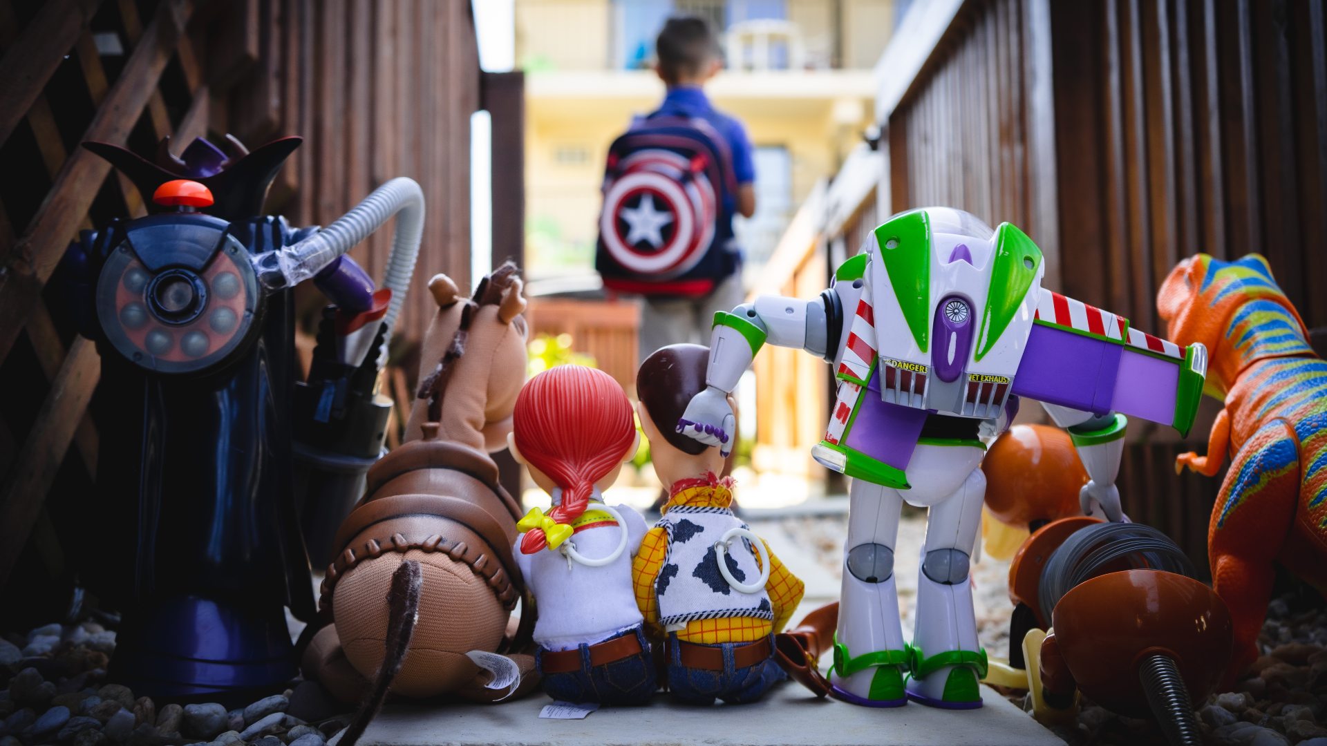 Pre-loved children’s toys set aside for donation and reuse.