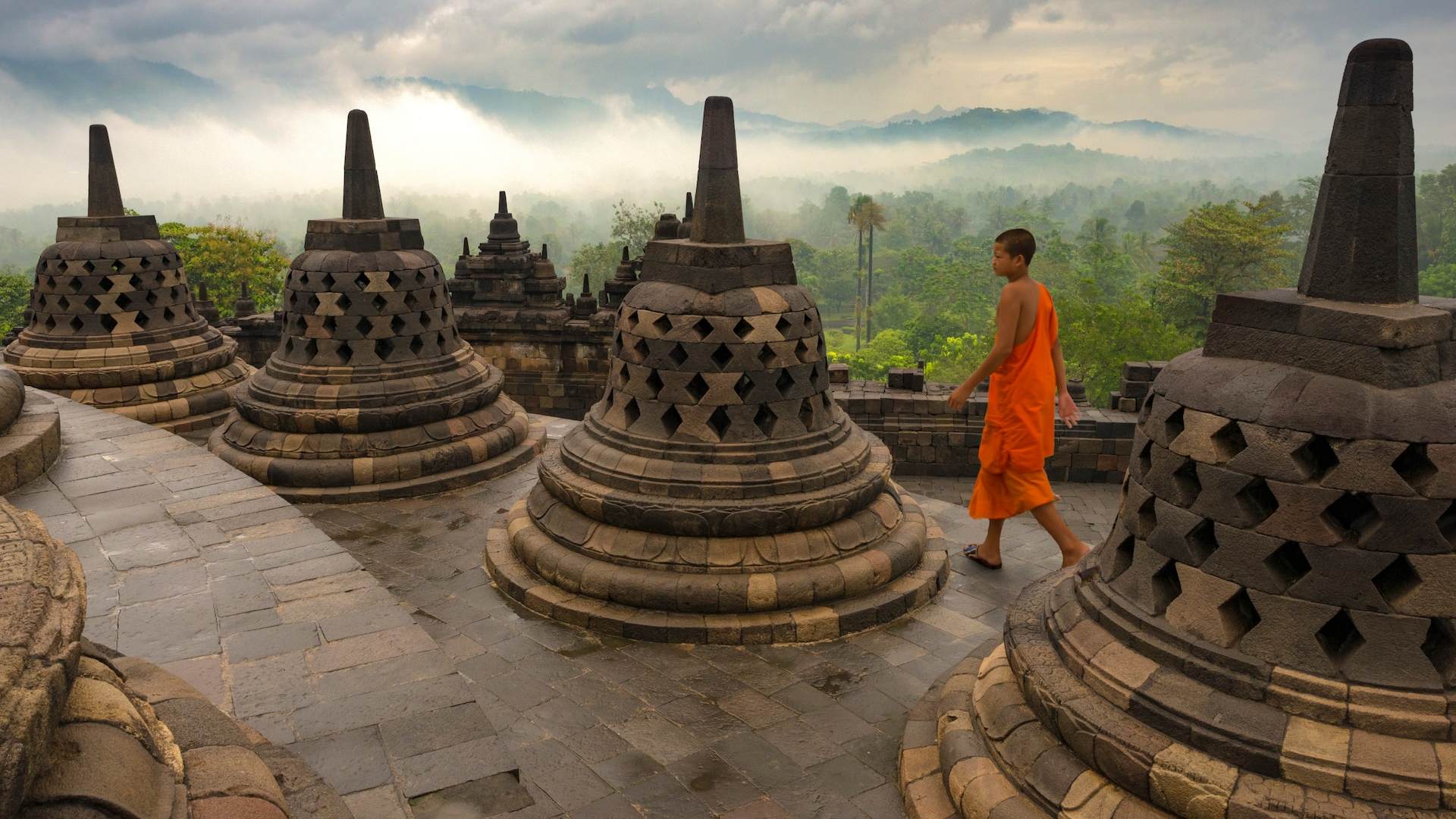 Borobudur, the largest Buddhist temple in the world, is a must-see in Yogyakarta, Indonesia.