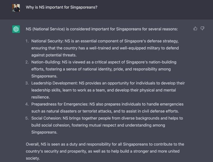 NS ChatGPT Singaporeans