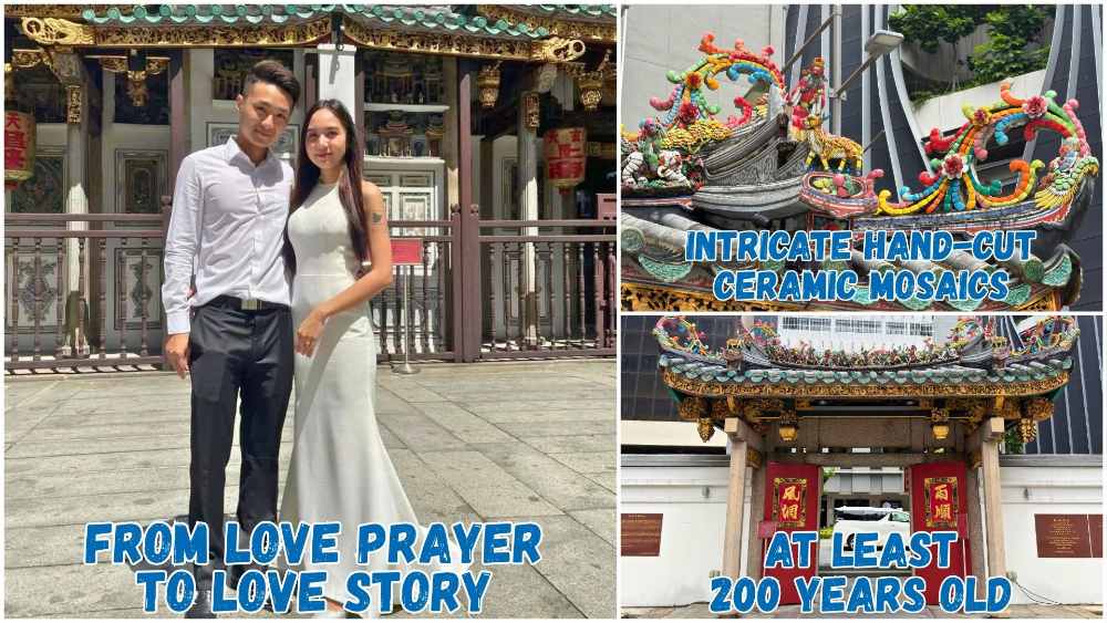 Yueh Hai Ching temple is affectionately called Singapore's "Temple of Love" due to accounts of individuals encountering their life partners after coming here to seek blessings.