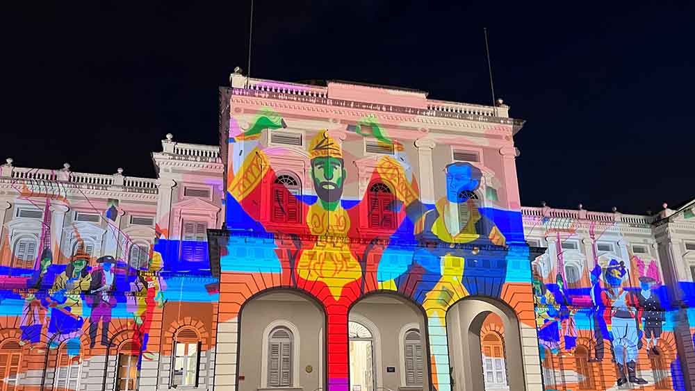 Singapore Night Festival with dazzling light displays, performances, and local culture.