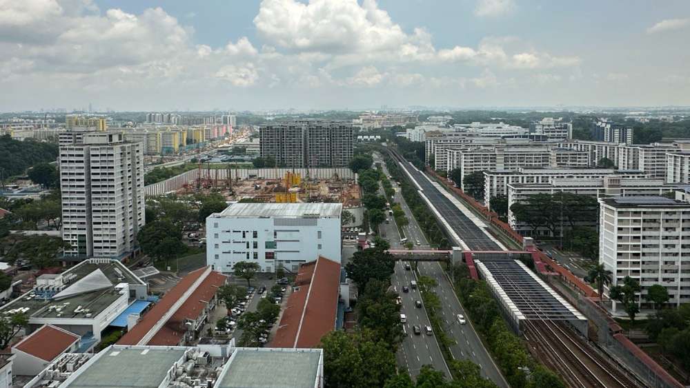 Bird's-eye view of Ang Mo Kio New Town from the roof of Block 710, aka The VIP Block.