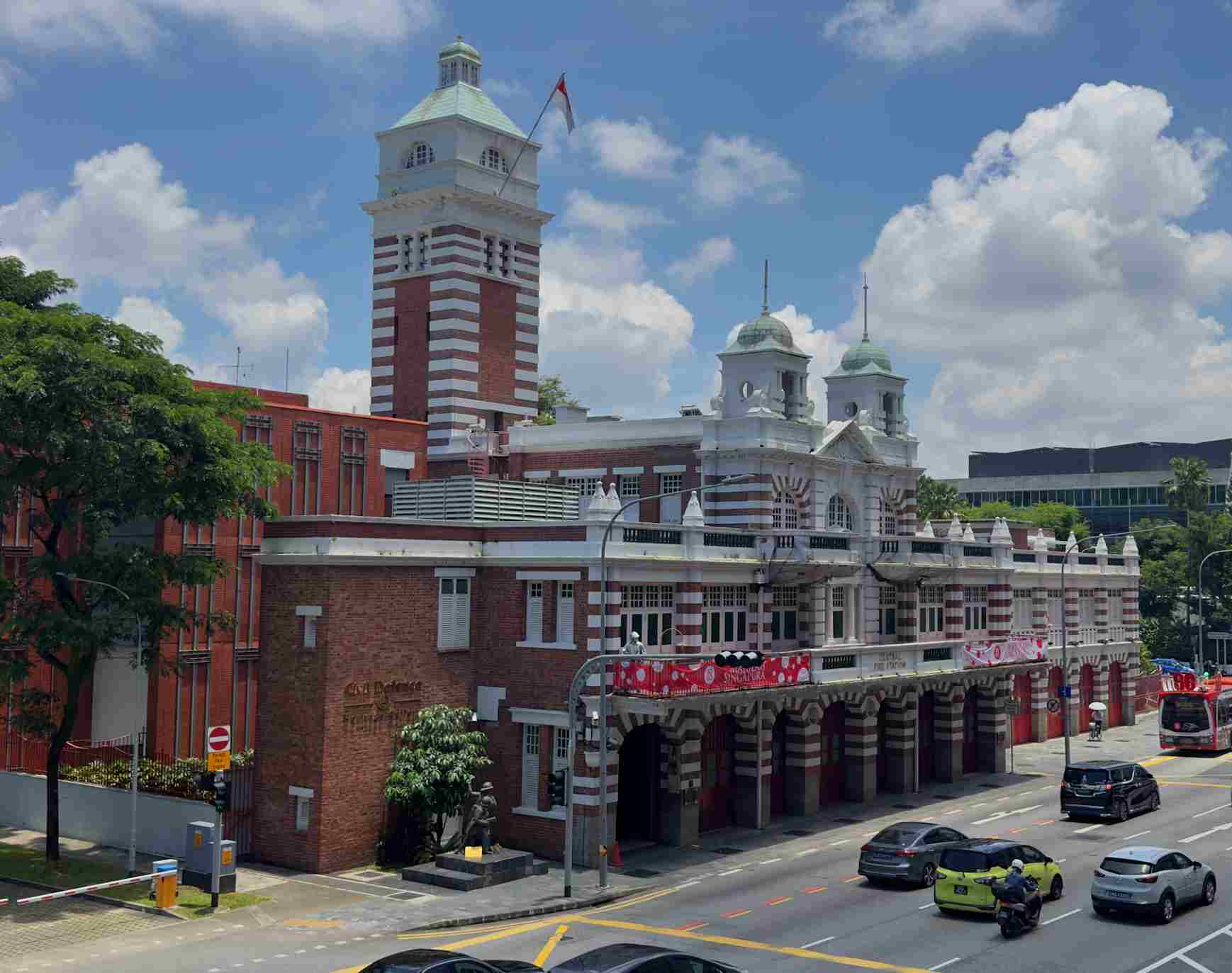 Central Fire Station blood and bandages design and architecture