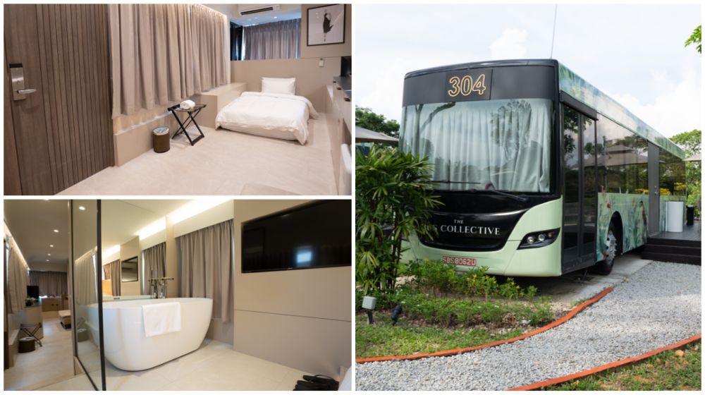 Hop onboard these retired public buses at Changi Village for a luxurious staycation that puts sustainability in the driver's seat.
