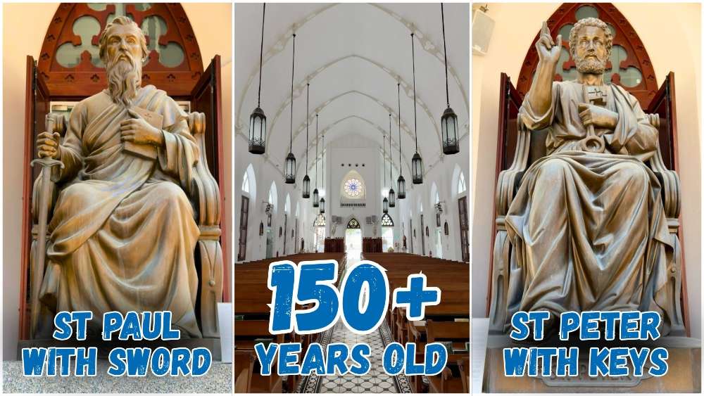 Built between 1869 and 1870, the Church of Saints Peter and Paul is the second oldest Catholic church in Singapore.