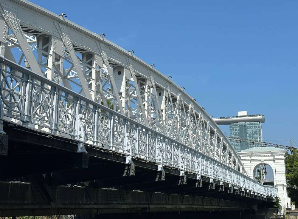 Anderson Bridge, part of the Singapore River Bridges National Monument