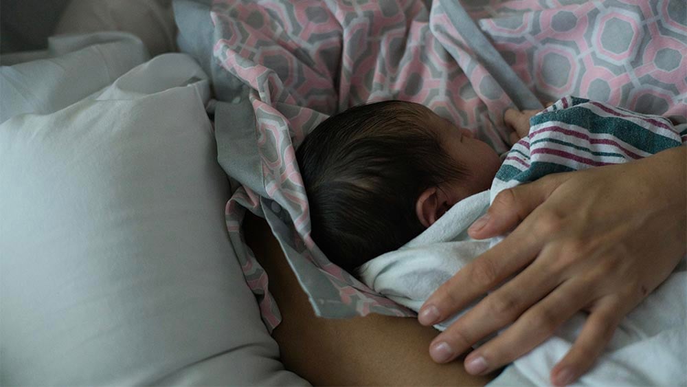 asian baby sleeping