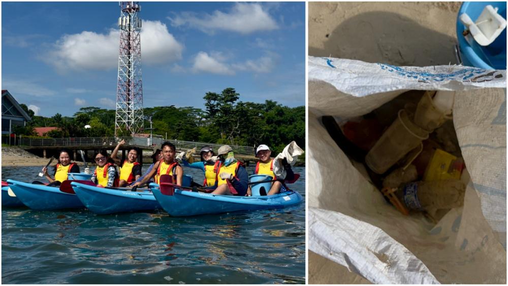 Kayak and beach clean up initiative by People's Association PAssion Wave.