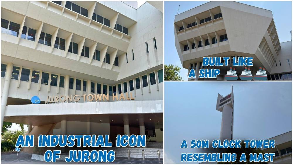 Constructed in 1974, Jurong Town Hall symbolises Jurong’s rapid development during Singapore’s post-independence industrialisation.