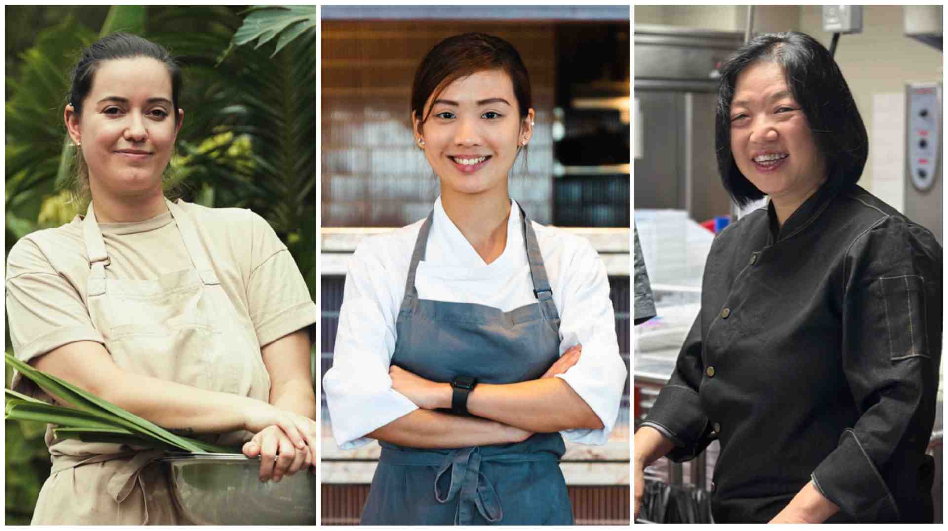 Natalia Lachova (Executive Pastry Chef, AIR), Ashley So (Head Chef, Sospiri), and Rose Ang (Chef-owner, Domo).