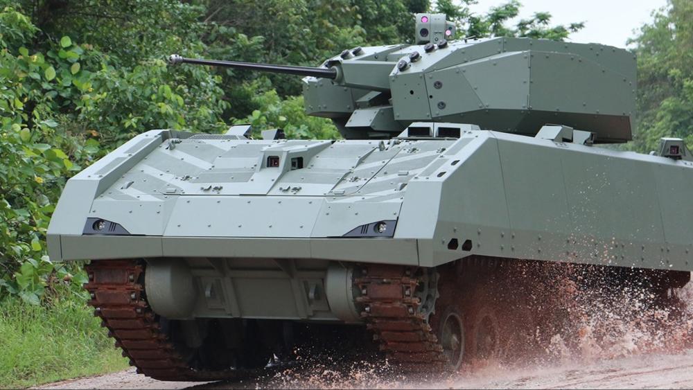 The Hunter AFV in action, built for the modern battlefield and the tropical heat.