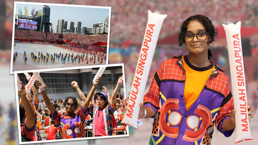 Turns out that the National Day Parade has a warm-up act, and it’s not who you’d expect. At just 17, Lakshmi gets the crowd buzzing before the show even begins.