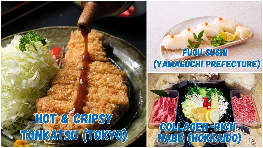 Japanese cuisine, sushi, nabe, tonkatsu, in Singapore.