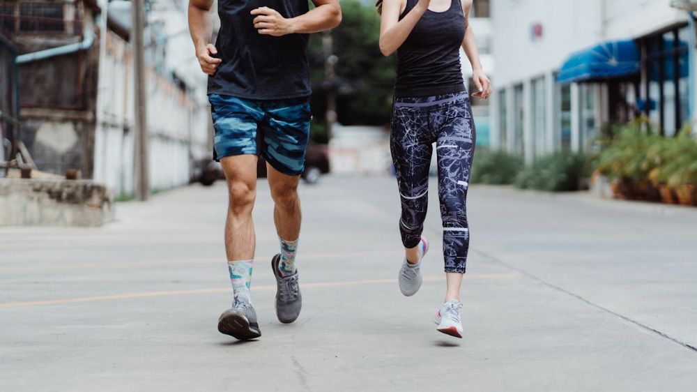 Couple running together