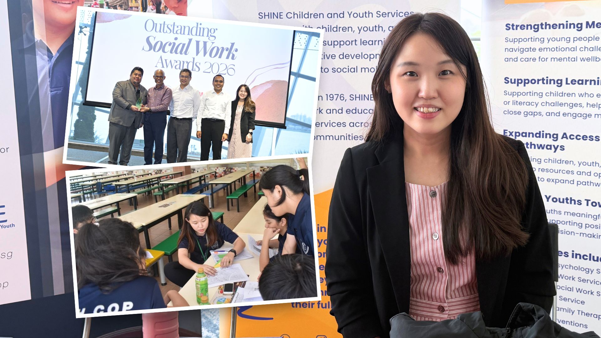 Together with her team at SHINE, Senior Social Worker Tan Yee Ying won the Outstanding Social Work Award in 2026 for her work leading Youth COP, a program that empowers youth to become crime prevention ambassadors