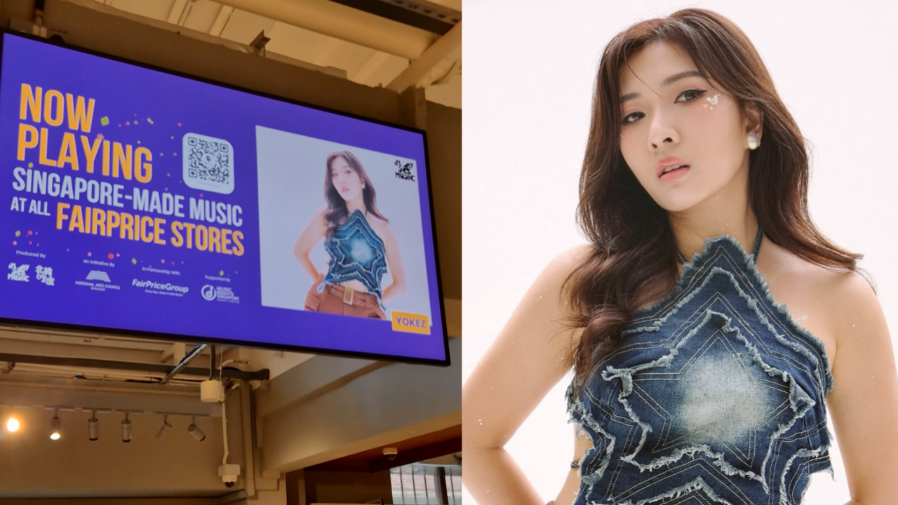 Singer YOKEZ is one musician featured in the "Shop Till You Bop" playlist you can hear at 159 Fairprice outlets across SIngapore.