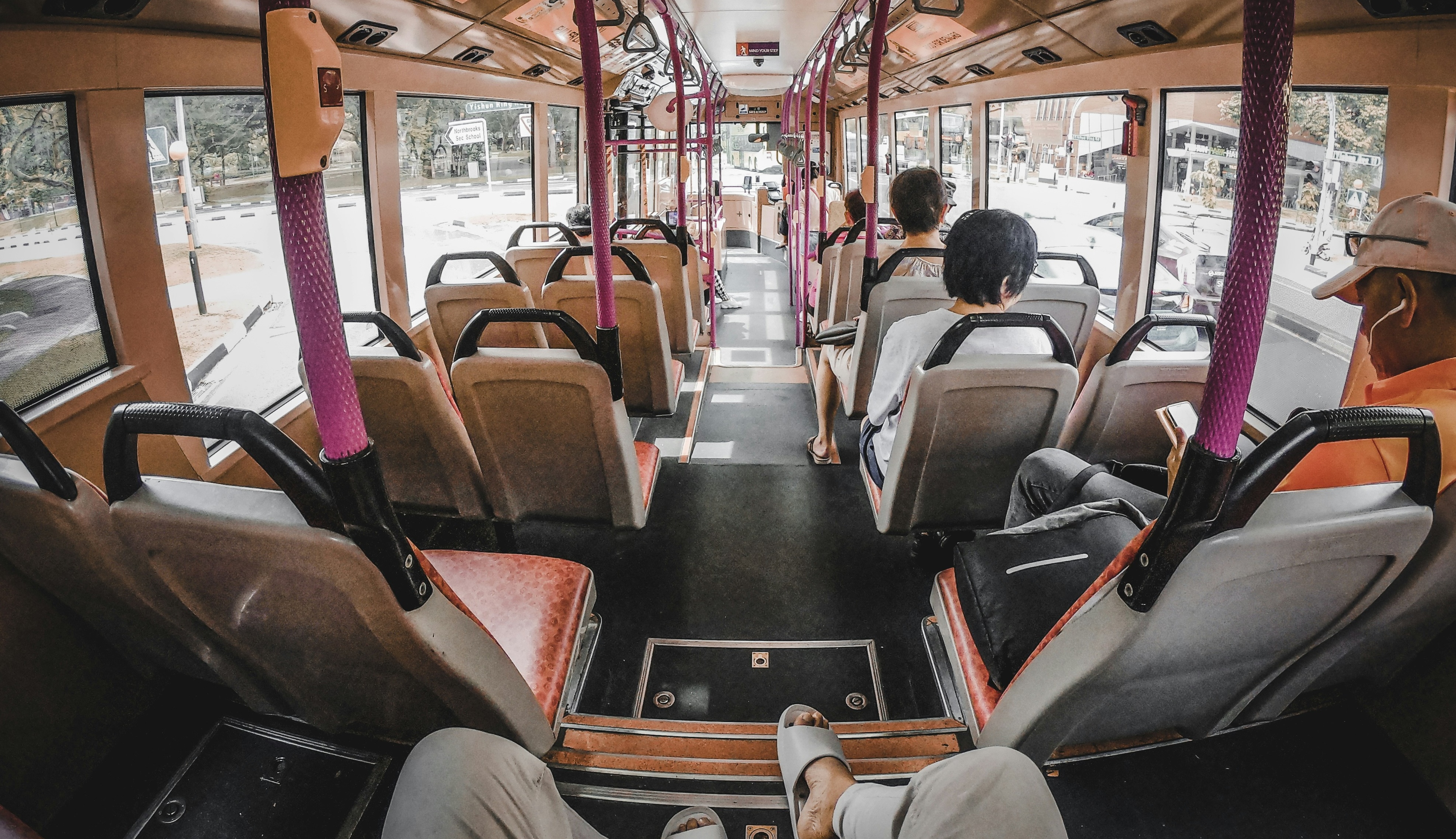 Interior of a Singapore bus